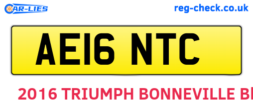 AE16NTC are the vehicle registration plates.