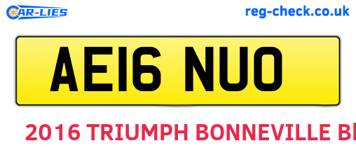 AE16NUO are the vehicle registration plates.