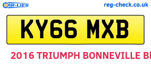 KY66MXB are the vehicle registration plates.