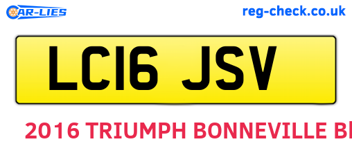 LC16JSV are the vehicle registration plates.