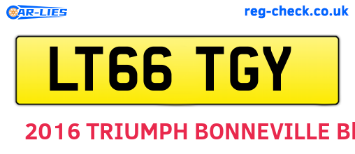 LT66TGY are the vehicle registration plates.