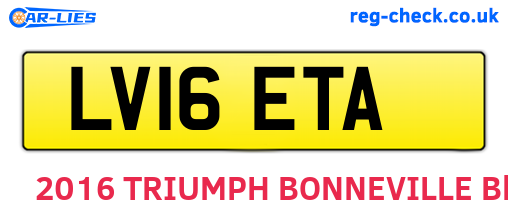 LV16ETA are the vehicle registration plates.