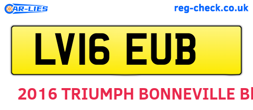 LV16EUB are the vehicle registration plates.
