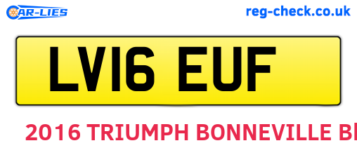 LV16EUF are the vehicle registration plates.