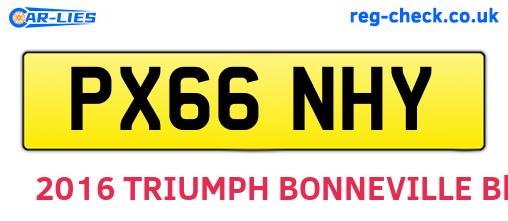 PX66NHY are the vehicle registration plates.