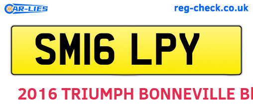 SM16LPY are the vehicle registration plates.