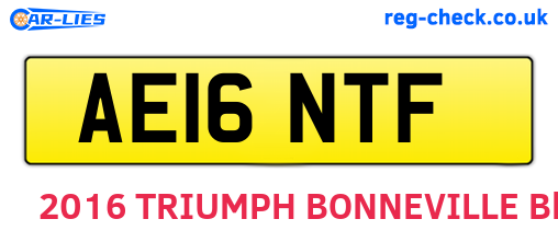 AE16NTF are the vehicle registration plates.