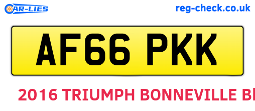 AF66PKK are the vehicle registration plates.
