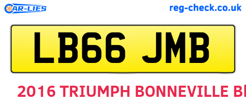 LB66JMB are the vehicle registration plates.