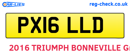 PX16LLD are the vehicle registration plates.