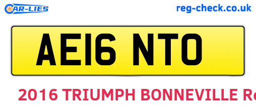 AE16NTO are the vehicle registration plates.