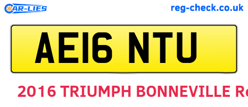 AE16NTU are the vehicle registration plates.