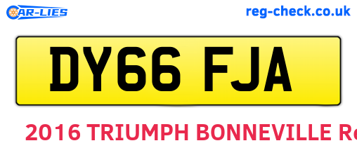 DY66FJA are the vehicle registration plates.