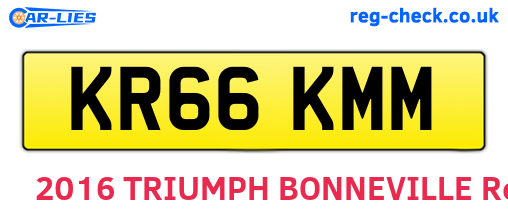 KR66KMM are the vehicle registration plates.