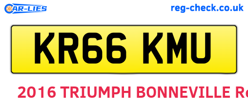 KR66KMU are the vehicle registration plates.