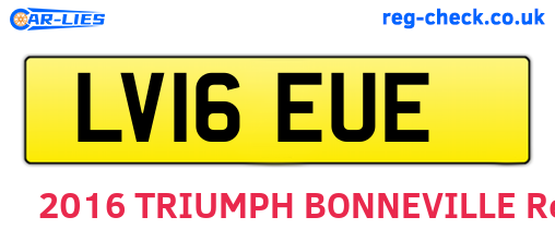 LV16EUE are the vehicle registration plates.