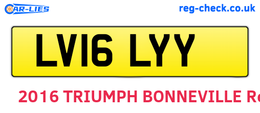 LV16LYY are the vehicle registration plates.