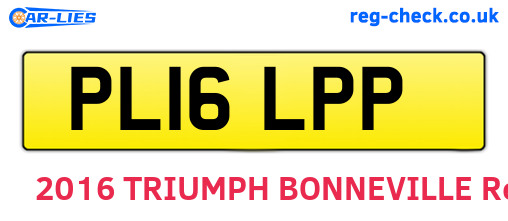 PL16LPP are the vehicle registration plates.