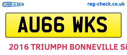 AU66WKS are the vehicle registration plates.