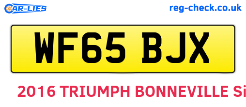 WF65BJX are the vehicle registration plates.