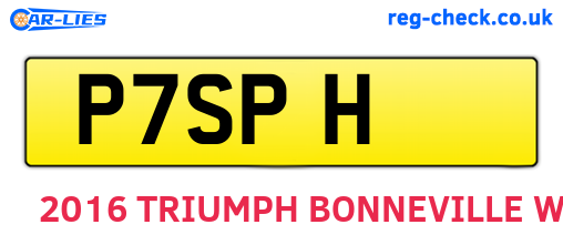 P7SPH are the vehicle registration plates.