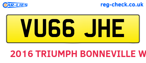 VU66JHE are the vehicle registration plates.