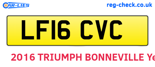 LF16CVC are the vehicle registration plates.