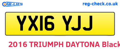 YX16YJJ are the vehicle registration plates.