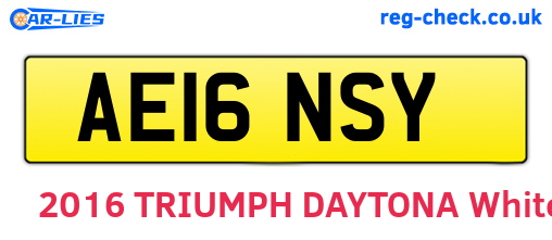 AE16NSY are the vehicle registration plates.