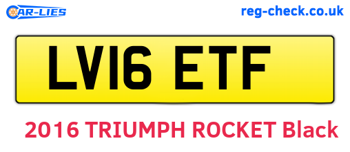 LV16ETF are the vehicle registration plates.