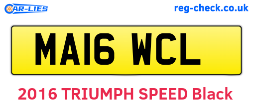 MA16WCL are the vehicle registration plates.