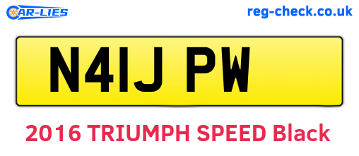 N41JPW are the vehicle registration plates.