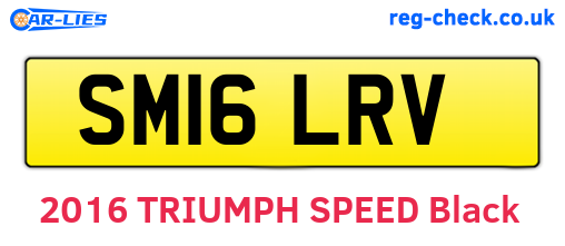SM16LRV are the vehicle registration plates.