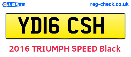 YD16CSH are the vehicle registration plates.