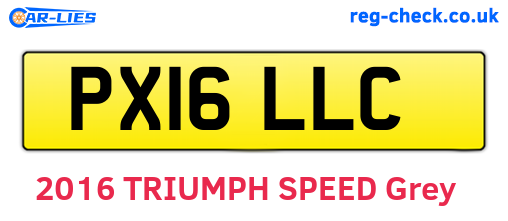 PX16LLC are the vehicle registration plates.