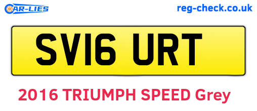 SV16URT are the vehicle registration plates.