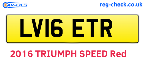 LV16ETR are the vehicle registration plates.