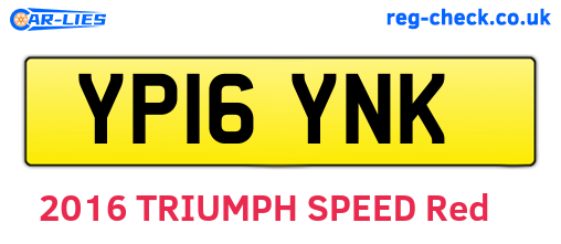 YP16YNK are the vehicle registration plates.