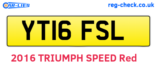 YT16FSL are the vehicle registration plates.
