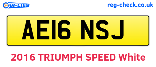AE16NSJ are the vehicle registration plates.