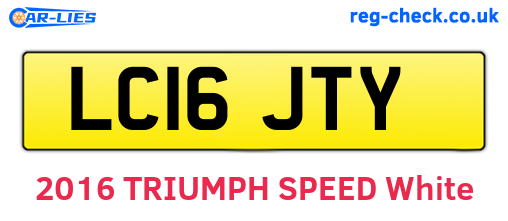 LC16JTY are the vehicle registration plates.