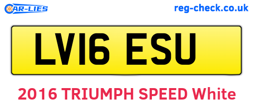 LV16ESU are the vehicle registration plates.
