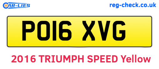 PO16XVG are the vehicle registration plates.