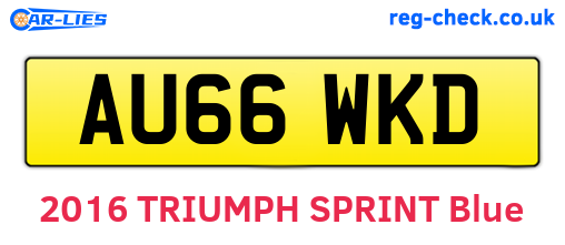 AU66WKD are the vehicle registration plates.