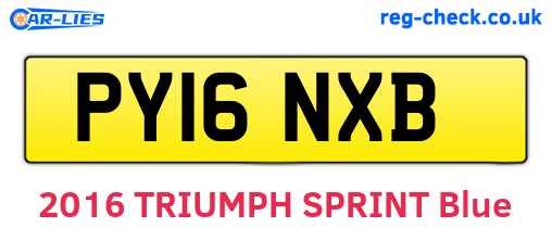 PY16NXB are the vehicle registration plates.