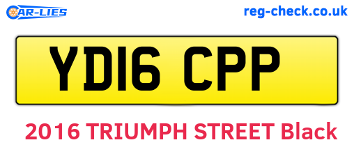 YD16CPP are the vehicle registration plates.
