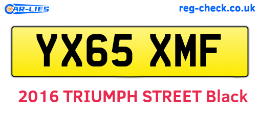 YX65XMF are the vehicle registration plates.