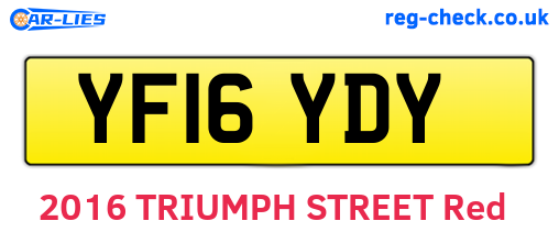 YF16YDY are the vehicle registration plates.