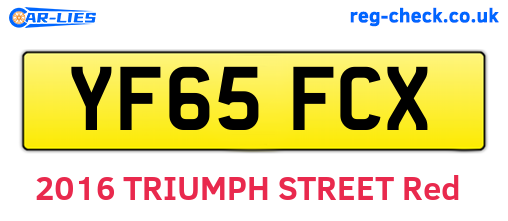 YF65FCX are the vehicle registration plates.