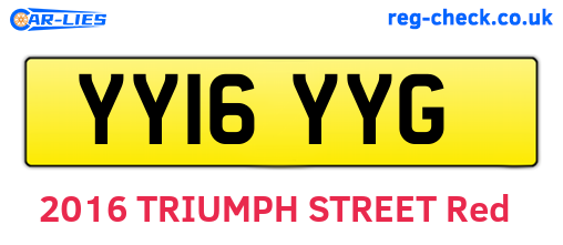 YY16YYG are the vehicle registration plates.